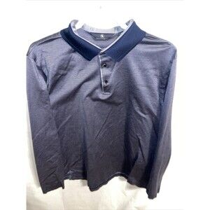 Hart Schaffner Marx Casual Shirt Men’s Size XL Gray Button Collar Long Sleeve